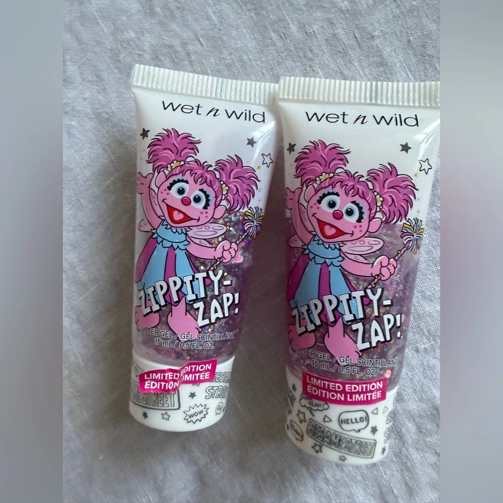 Brand New Wet n Wild Zippity-Zap! Limited Edition Sesame Street Glitter Gels